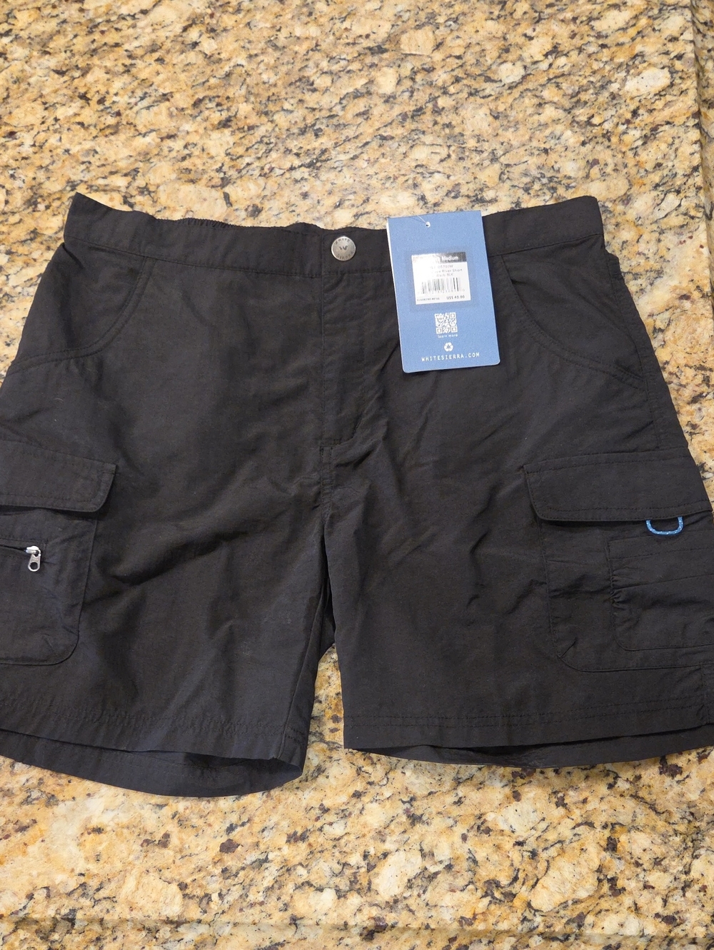 White Sierra Women’s Black Cargo Shorts/Swim Shortswith Utility Pockets